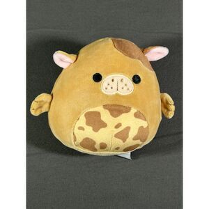 Squishmallows Bittie the Chocolate Milk Sea Cow 5" Plush Brown Spot Belly SeaCow